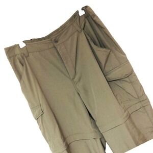 Columbia‎ Olive Convertible Pants Womens M Shorts Hiking Camping Fishing Utility